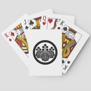Paulownie mit 5-3 Blüten im Kreis Spielkarten
