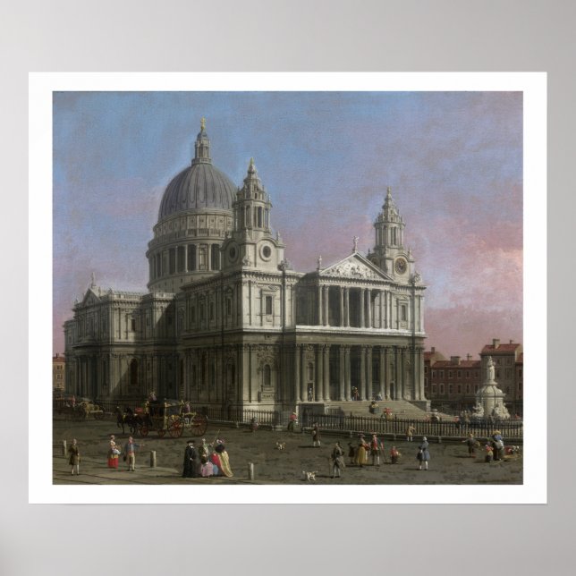 Paul's Cathedral, 1754 (Öl auf Leinwand) Poster (Vorne)