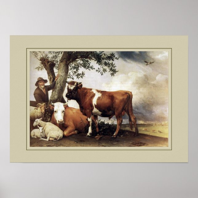 Paulus Potter, 'Young Bull' Poster (Vorne)