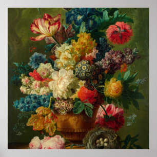 Paulus Theodorus Van Brüssel - Blumen in einem Poster