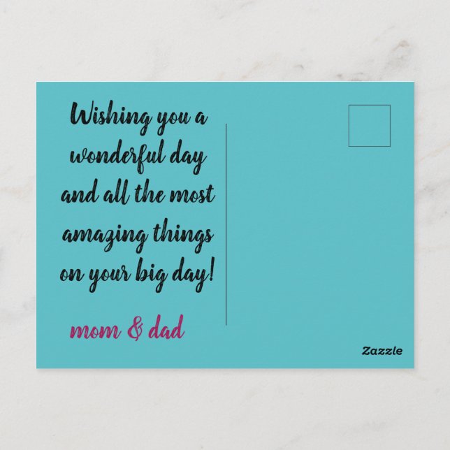 Pauschalreisekarte, Größe: 4,25" x 5,5", Papier: M Postkarte (Rückseite)