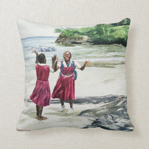 Pause an der Bucht 2002 Kissen