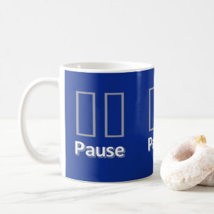 Pause, blaue Tasse