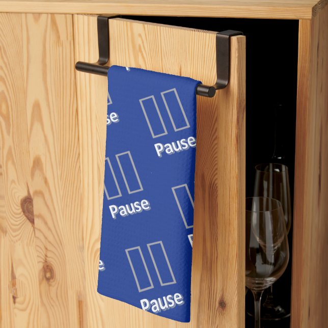 Pause Blue Kitchen Handtuch (Drittel gefaltet)