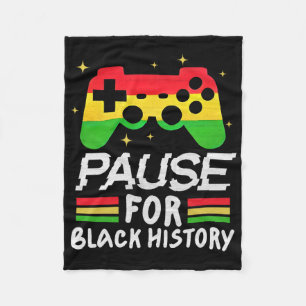 Pause für Black History Month Jungs Kinder Gamer V Fleecedecke