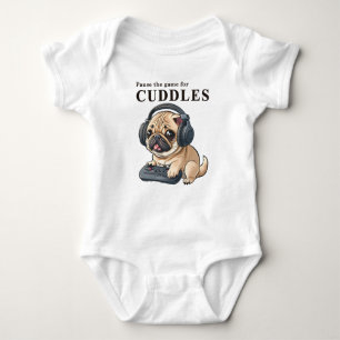 Pause für Cuddle - Niedlicher Gamer DOG Baby Strampler