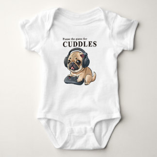 Pause für Cuddle - Niedlicher Gamer DOG Baby Strampler