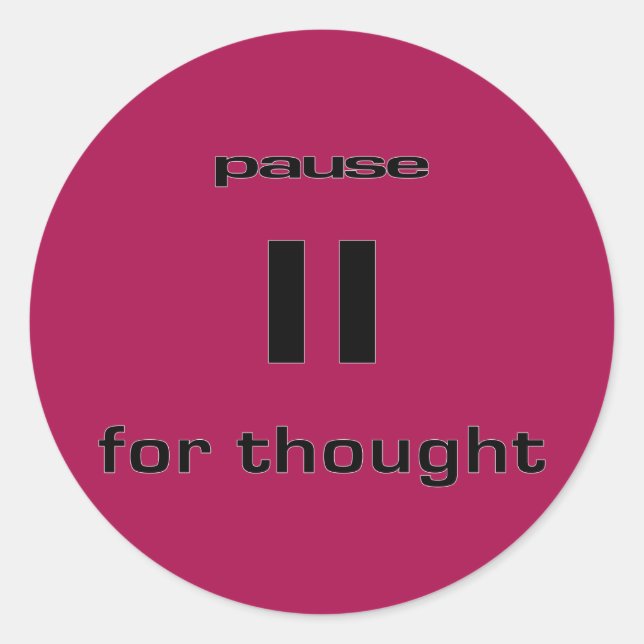 Pause für gedankengeek Sinn für Spaß-IT-Mitarbeite Runder Aufkleber (Vorderseite)