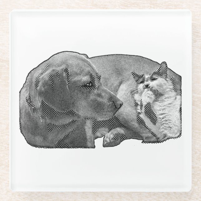 Pause, kleiner Pakt Glasuntersetzer (Vorderseite)