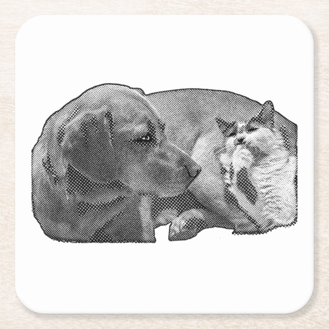 Pause, kleiner Pakt Rechteckiger Pappuntersetzer (Vorderseite)