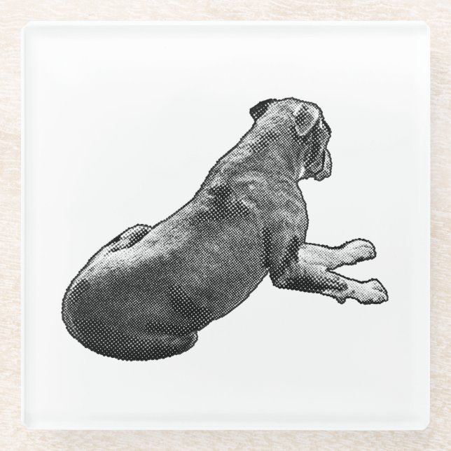 Pause neben einem Blick Glasuntersetzer (Vorderseite)