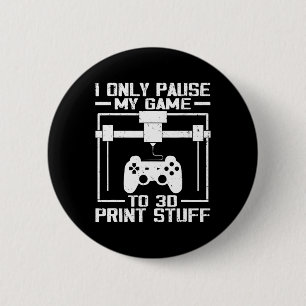 Pause nur mein Spiel auf 3D Print Studio lustiges Button