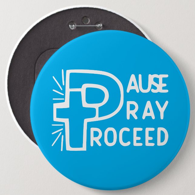 PAUSE PRAY PROCEED BUTTON (Vorne & Hinten)