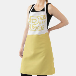 PAUSE PRAY PROCEED CHRISTLICH SCHÜRZE