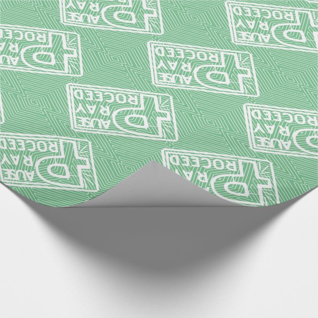 PAUSE PRAY PROCEED GESCHENKPAPIER (Ecke)