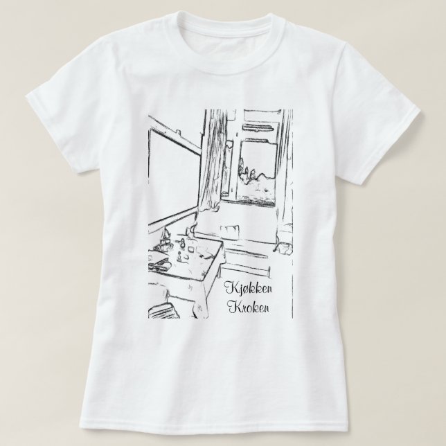 Pause rommet med teksten kjøkken kroken T-Shirt (Design vorne)