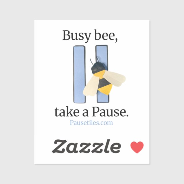 Pause Tiles "Busy Bee" App Icon Sticker  (Blatt)