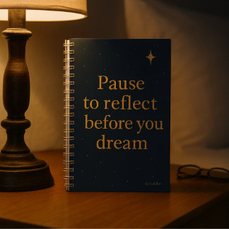 Pause to Reflect – Midnight Blue Minimalist Notizbuch