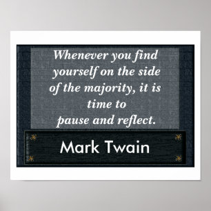 Pause und Reflektiere - Poster-Zitat Poster