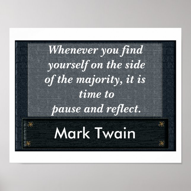 Pause und Reflektieren - Poster-Zitat Poster (Vorne)