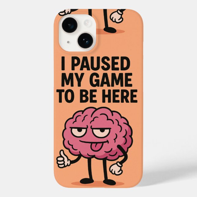 "Paused Game Brain - Gaming Mode aktiviert" Case-Mate iPhone Hülle (Rückseite)