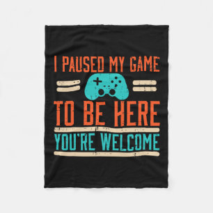 Pausen mein Spiel hier Video Gaming Men Boys Ki se Fleecedecke