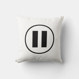 Pausentaste-Icon-Symbol anpassbar Kissen