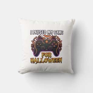 Pausiertes Spiel Halloween Controller Fledermäuse Kissen