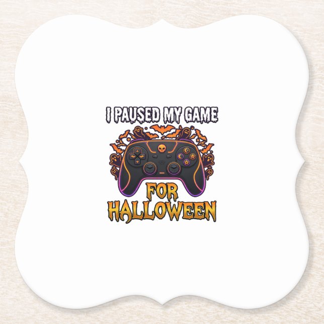 Pausiertes Spiel Halloween Controller Fledermäuse  Untersetzer (Vorderseite)