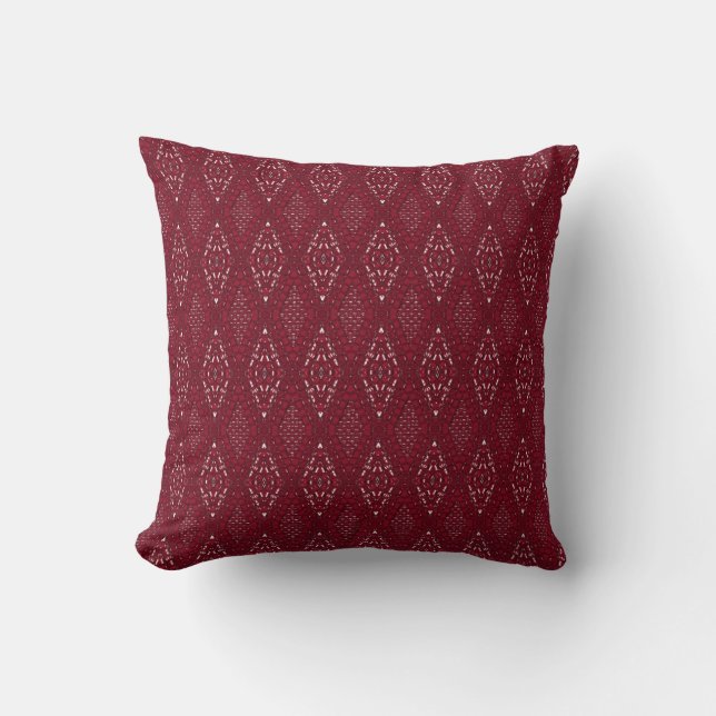Pave Diamonds Rubies Throw Kissen (Vorderseite)