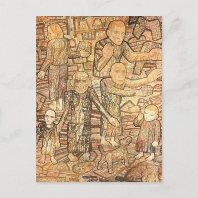 Pavel Filonov - Nach dem Raid Postkarte (Vorderseite)