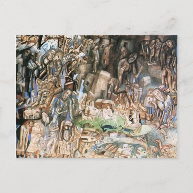 Pavel Filonov - Unbenannt (die Fahrer) Postkarte (Vorderseite)