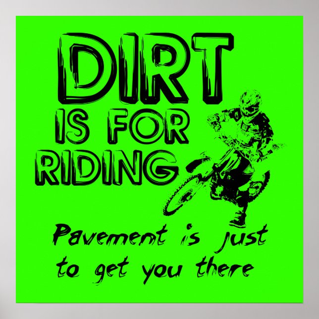 Pavement Dirt Bike Motocross Poster (Vorne)