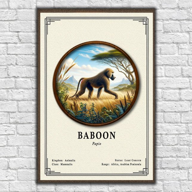 Pavian-Zoologie-Serie Poster (Von Creator hochgeladen)