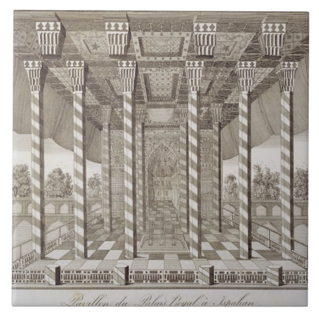 Pavillon an Royal Palace in Isfahan, von 'Voy Fliese (Vorderseite)