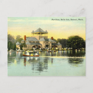 Pavillon Belle Isle, Detroit Michigan 1915 Vintag Postkarte