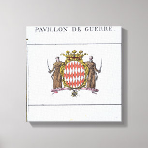 Pavillon de Guerre, Detail von den Flaggen von Leinwanddruck