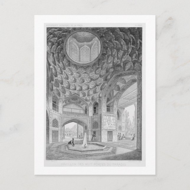 Pavillon der acht Paradises in Isfahan, aus Postkarte (Vorderseite)