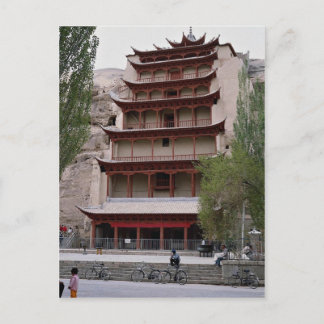 Pavillon, in dem der Große Buddha, die Höhlen von Postkarte
