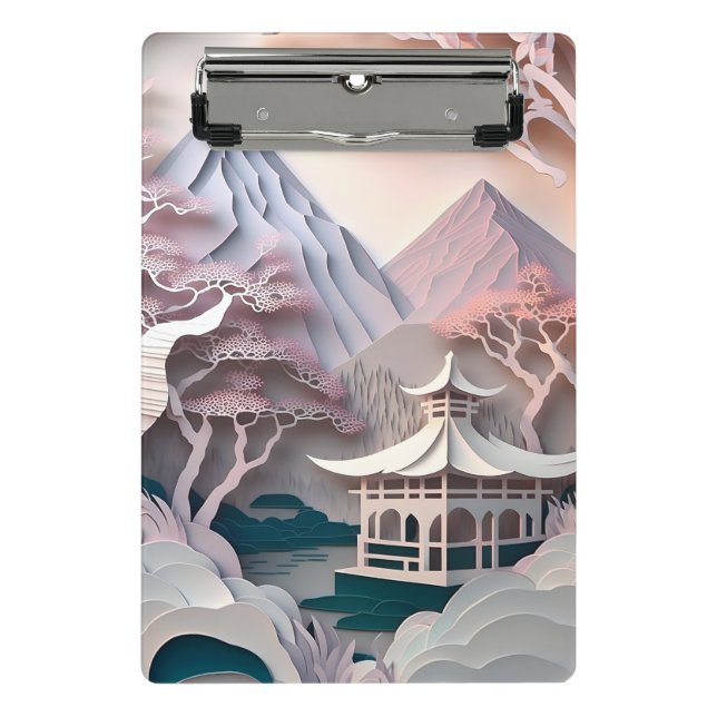 Pavillon Landschaft Mini-Zwischenablage Mini Klemmbrett (Vorderseite)