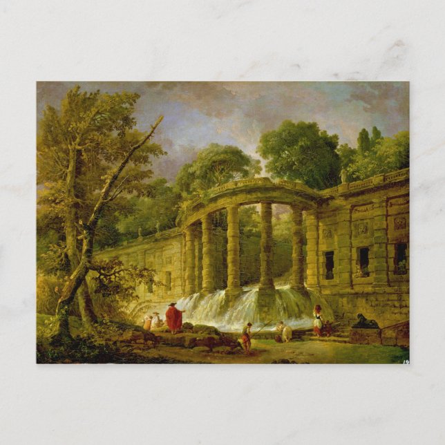 Pavillon mit Kaskade, 1760 Postkarte (Vorderseite)