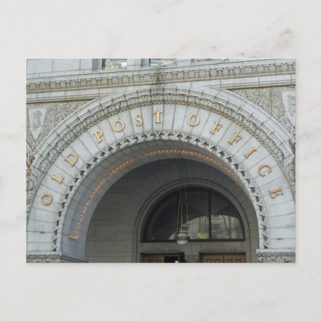 Pavillon "Old Post Office" Washington DC Postkarte (Vorderseite)