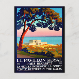 Pavillon Royal, Französische Riviera, Küste, Vinta Postkarte