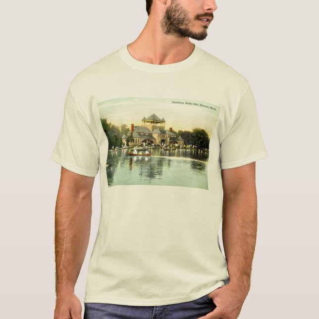 Pavillon-Schönheits-Insel, Detroit Michigan 1915 T-Shirt (Vorderseite)