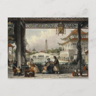 Pavillon und Gärten von Mandarin bei Peking, für Postkarte