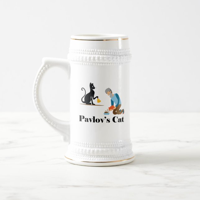 Pavlov's Cat Funny Psychology Bierglas (Links)