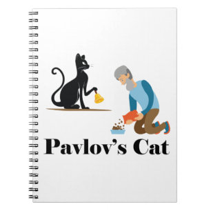Pavlov's Cat Funny Psychology Notizblock