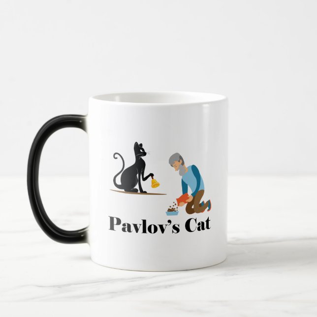 Pavlov's Cat Funny Psychology Verwandlungstasse (Links)