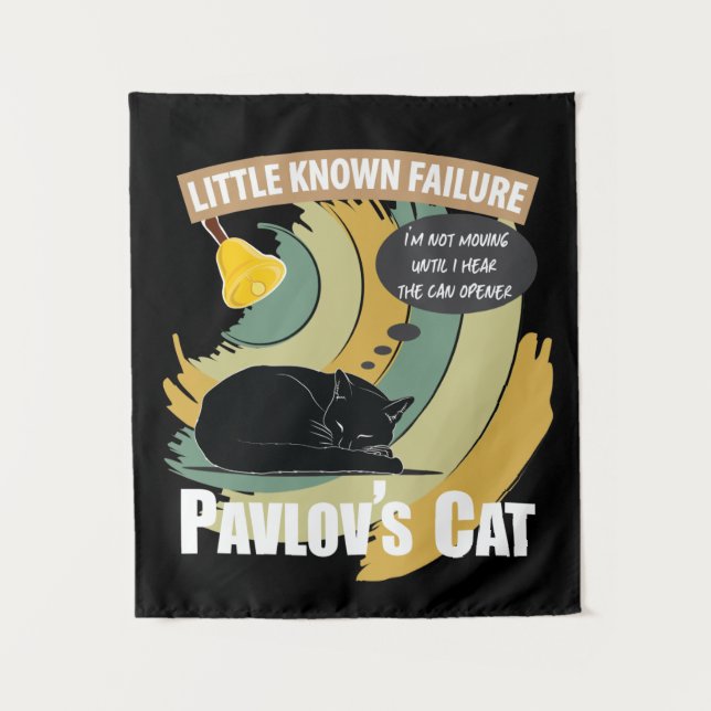 Pavlov's Cat - Funny Psychology Wandteppich (Vorderseite)