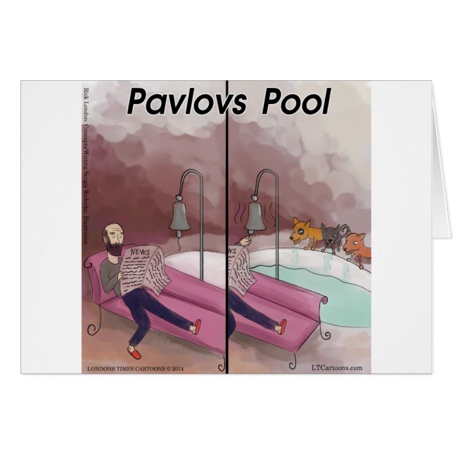 Pavlov's Pool Funny Cartoon (Vorderseite (Horizontal))